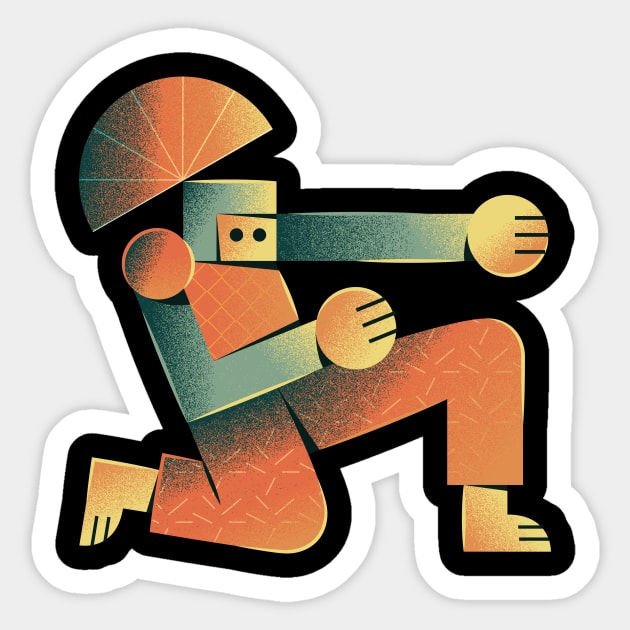 Medieval fighter dancer Sticker by Léo Alexandre